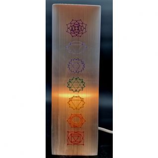 SELENITA Grabado 7chakras 25cms. aprox